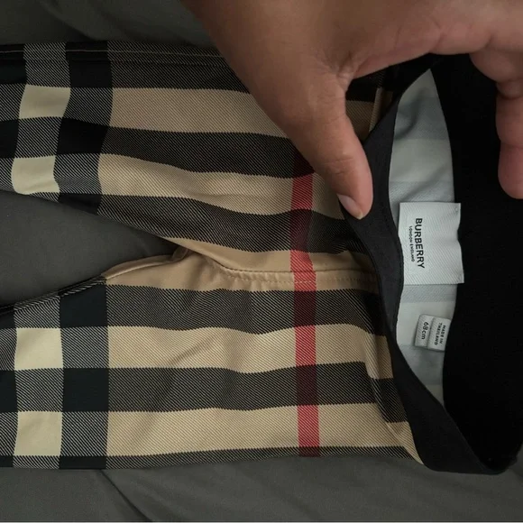 Burberry Beige and Black Check Leggings - Picture 3 of 3